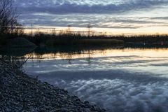 Sonnenuntergang am Baggersee