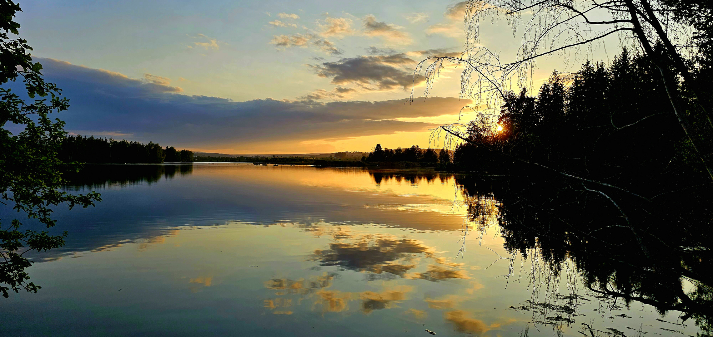 Sonnenuntergang am Baggersee