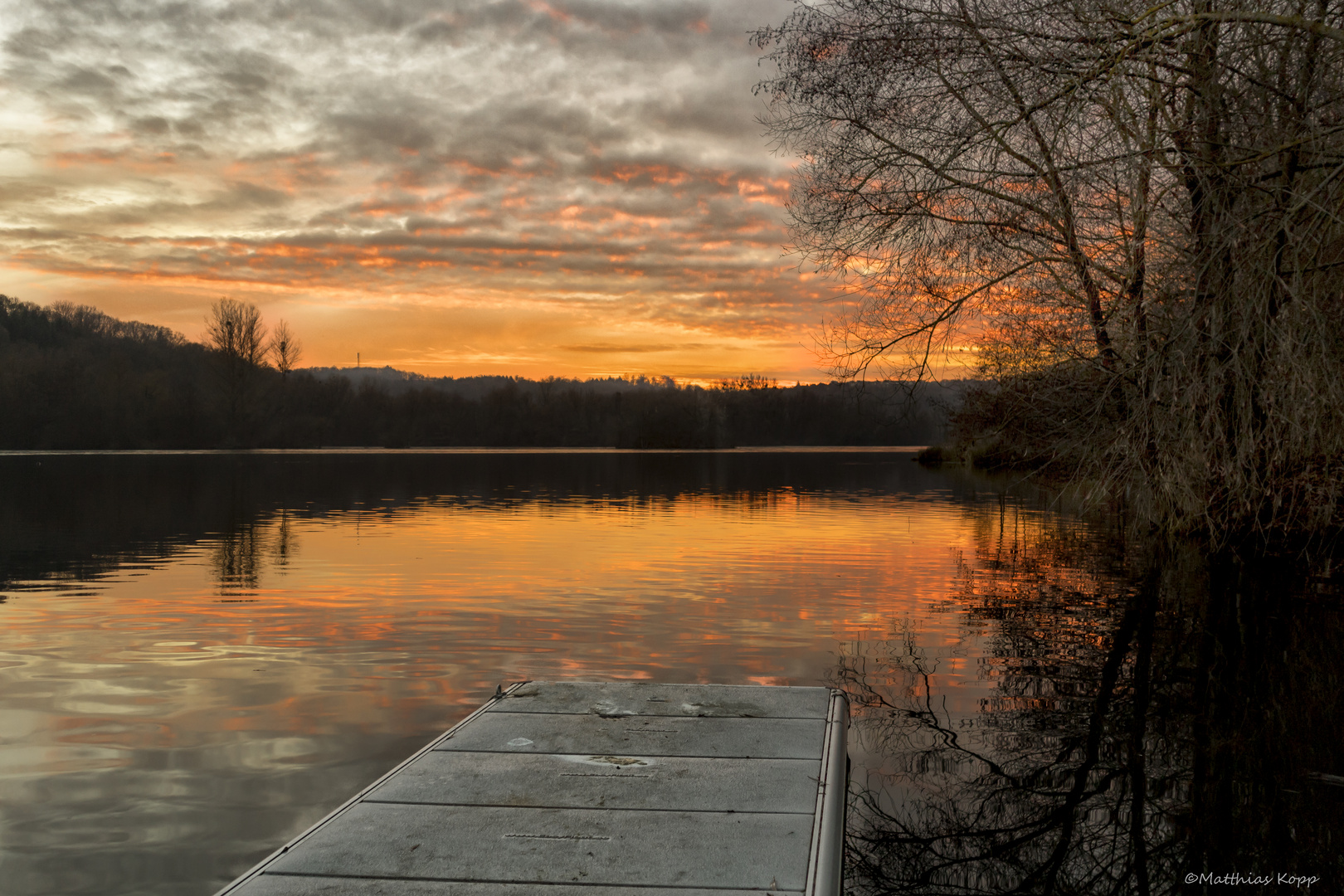 Sonnenuntergang am Baggersee