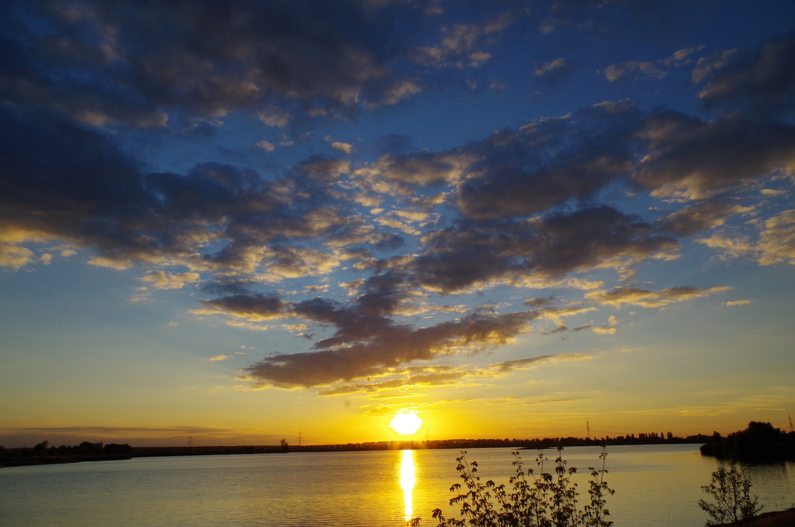 Sonnenuntergang am Baggersee