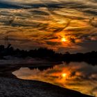 Sonnenuntergang am Baggersee in Bocholt / Mussum