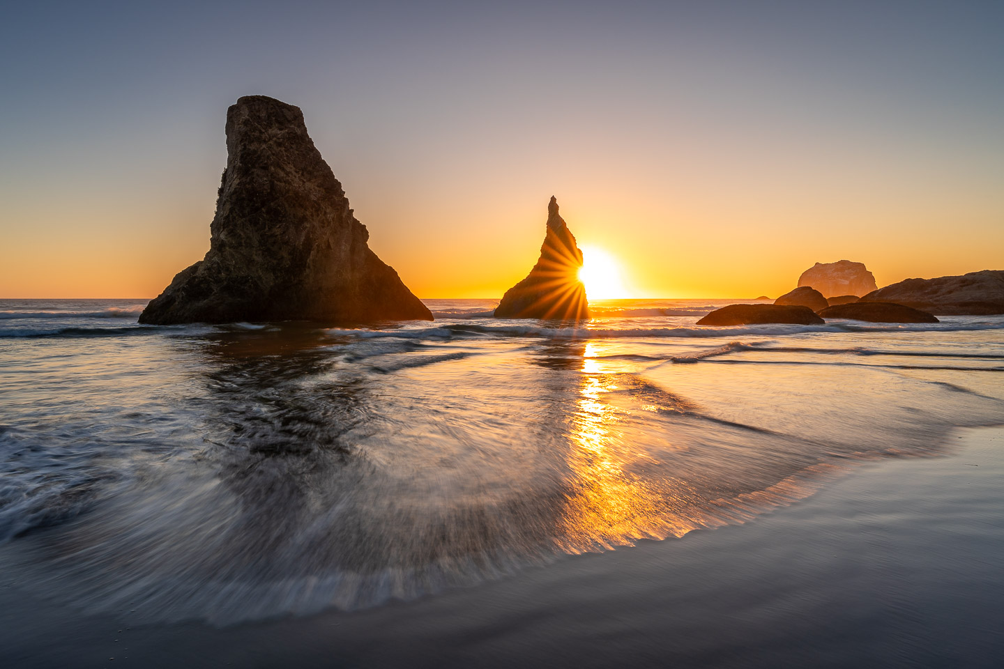 Sonnenuntergang am Bandon Beach