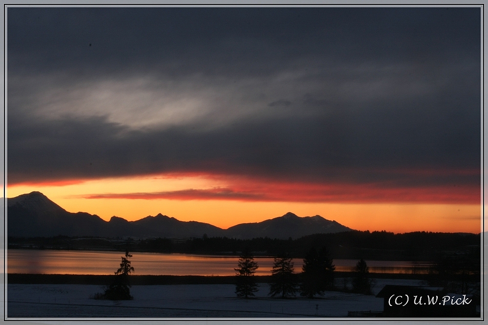 Sonnenuntergang am Bannwaldsee