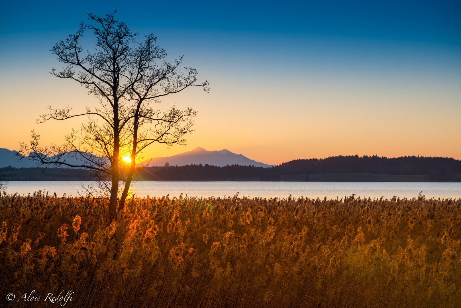 Sonnenuntergang am Bannwaldsee