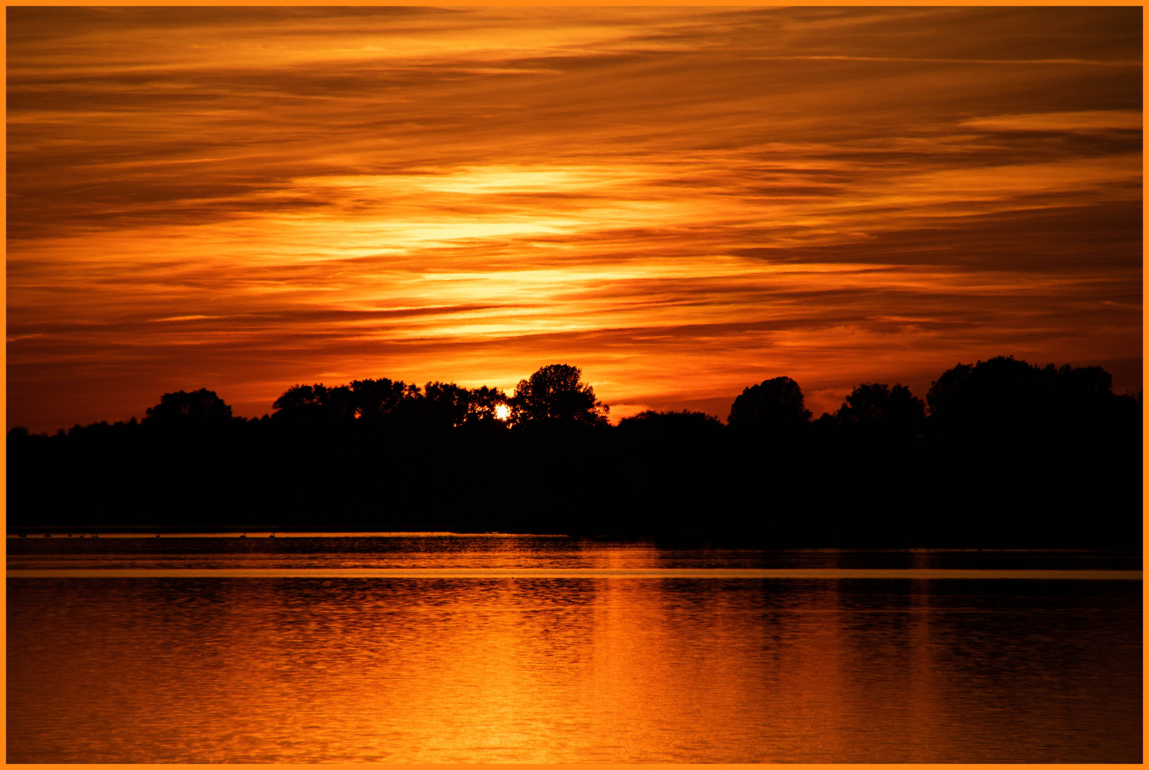 Sonnenuntergang am Bantersee