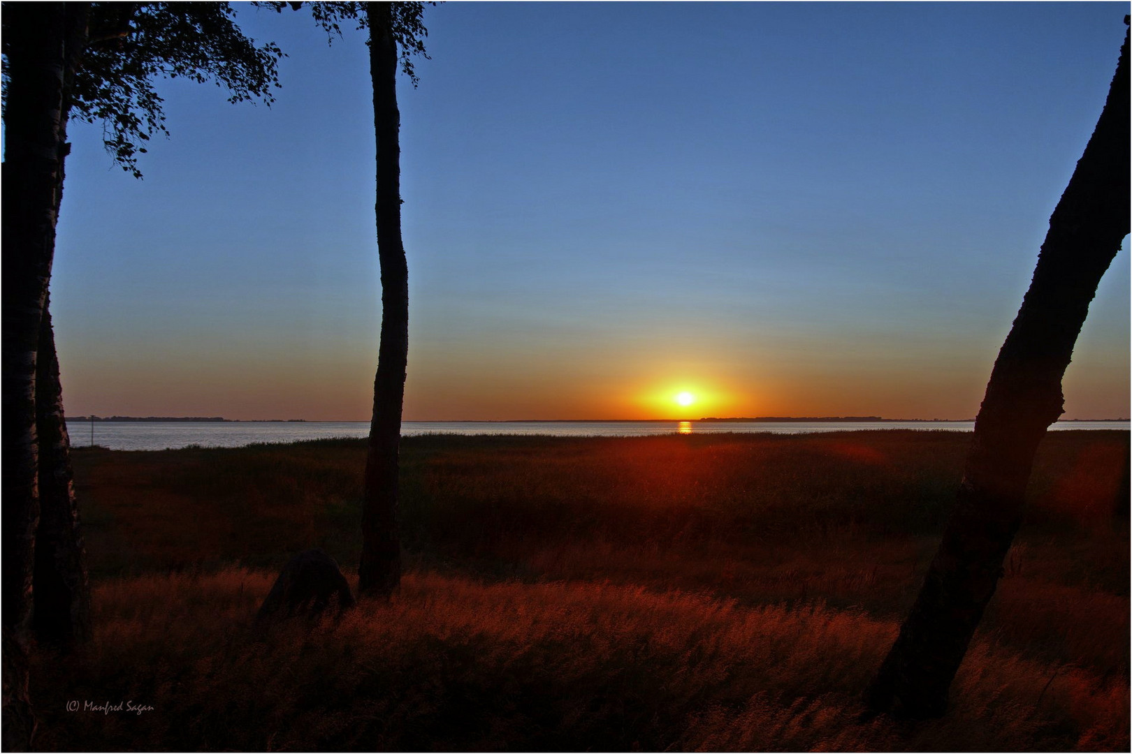 Sonnenuntergang am Barther Bodden...