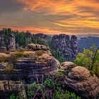 Sonnenuntergang am Basteifelsen