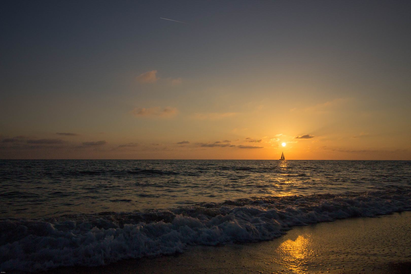 Sonnenuntergang am Bau Beach...