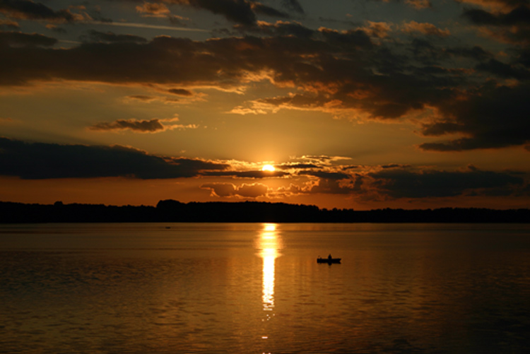 Sonnenuntergang am Bautzener Stausee...