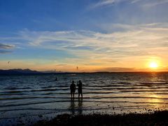 Sonnenuntergang am bayerischen Meer