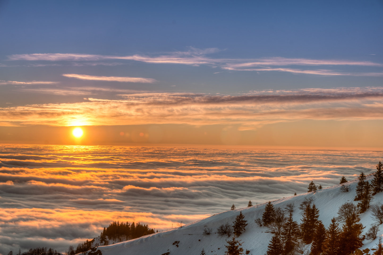 Sonnenuntergang am Belchen 3