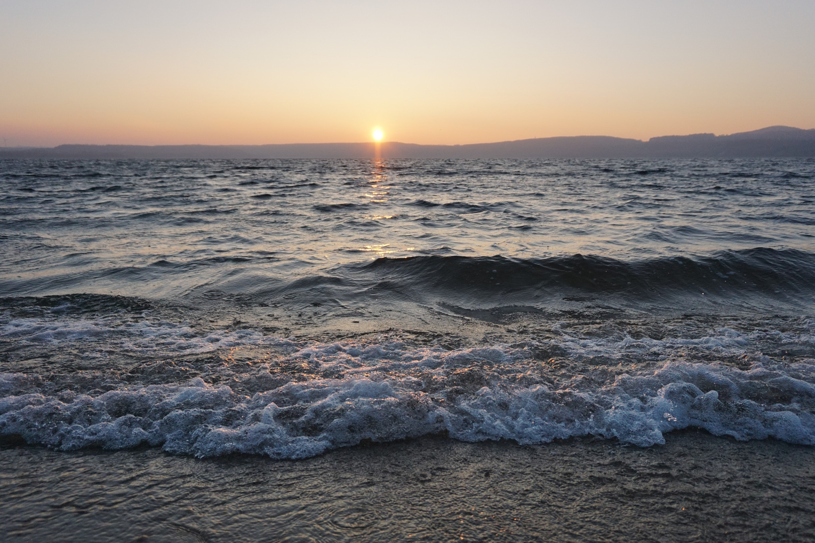 Sonnenuntergang am Berzdorfer See