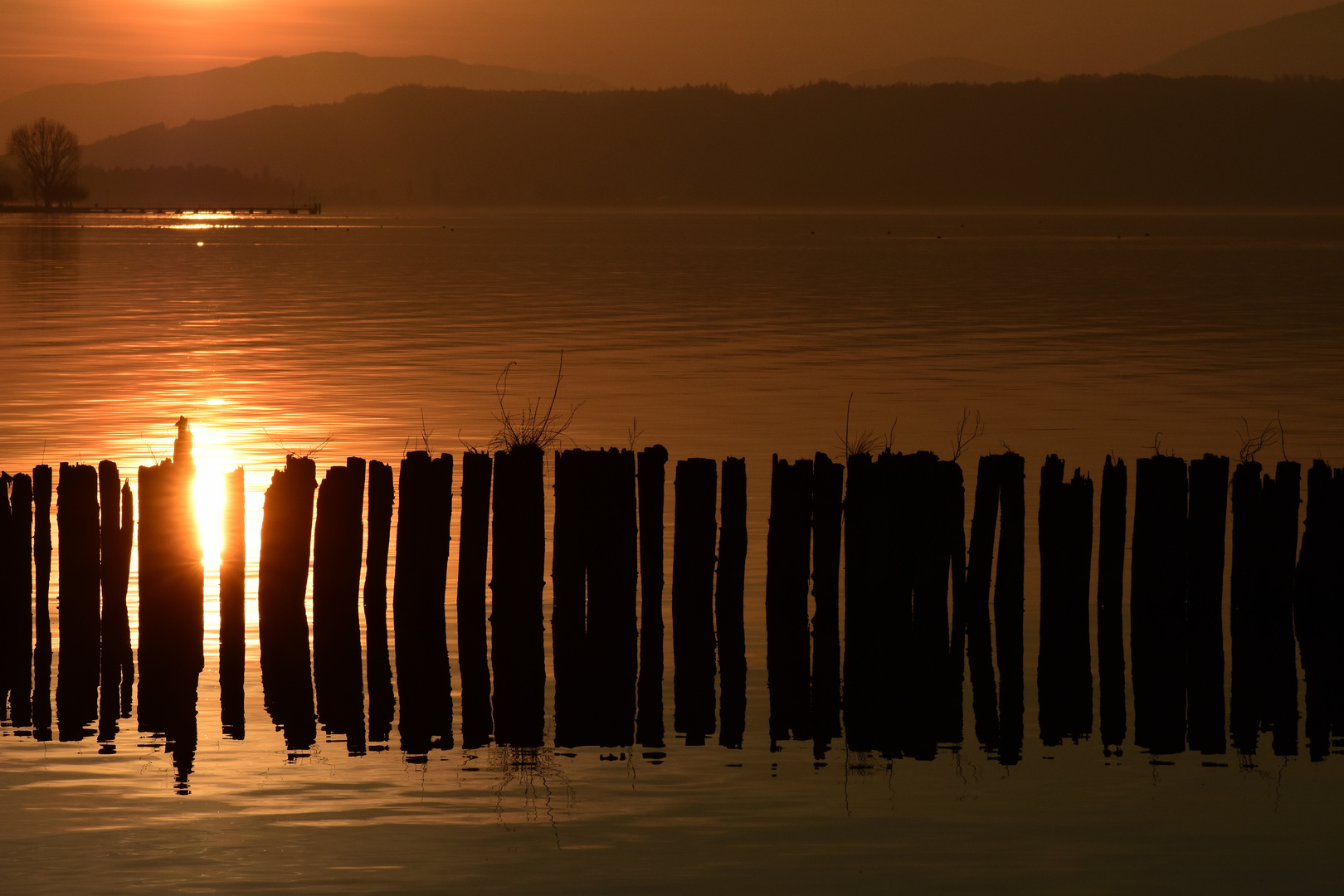 Sonnenuntergang am Bielersee