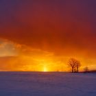 Sonnenuntergang am Bildstock am 11. Februar 2021 (2)
