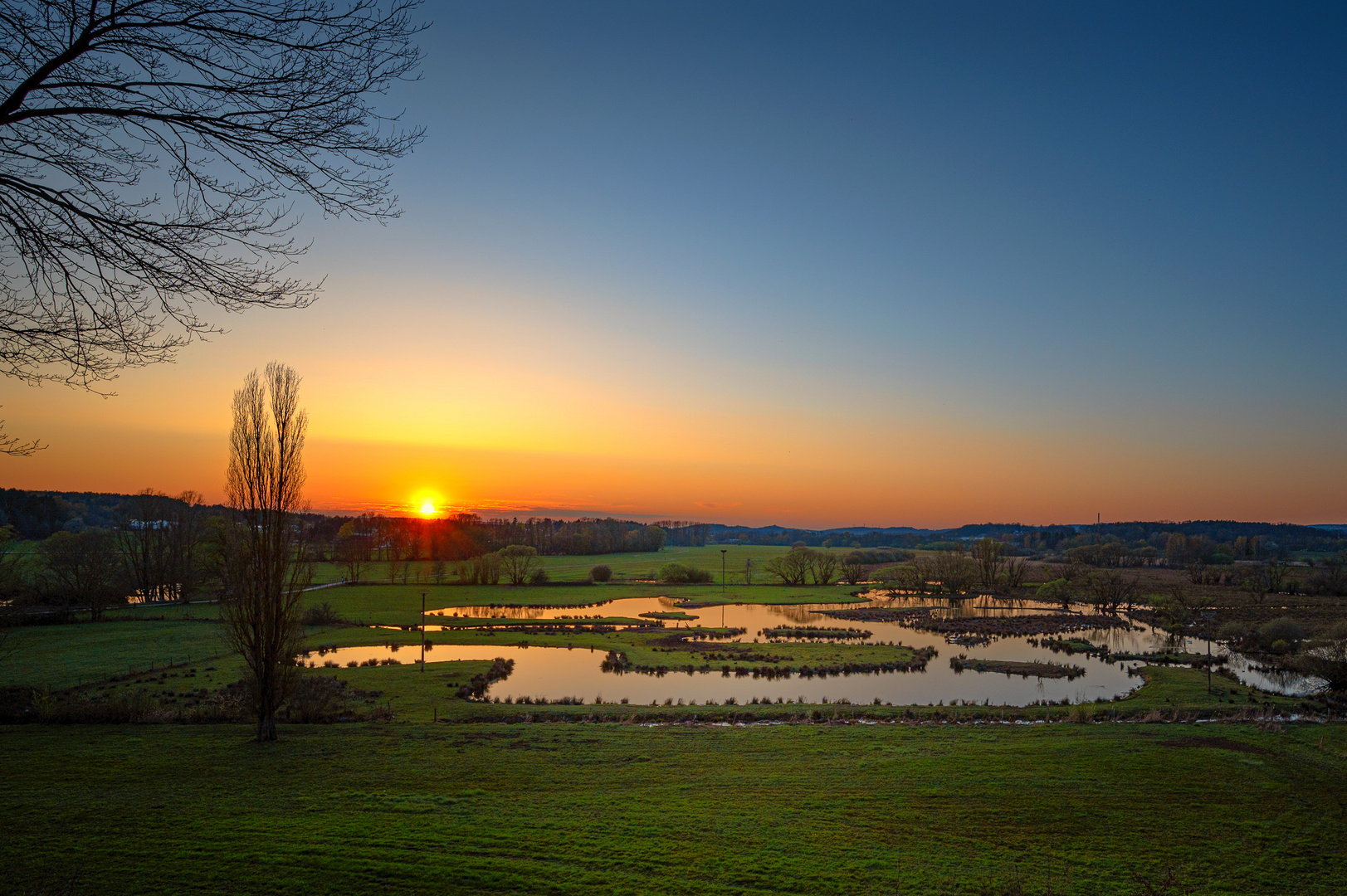 Sonnenuntergang am Biotop 