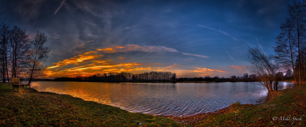 Sonnenuntergang am Bistensee