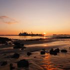 Sonnenuntergang am Blankeneser Elbstrand