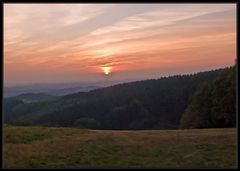 Sonnenuntergang am Blockhaus