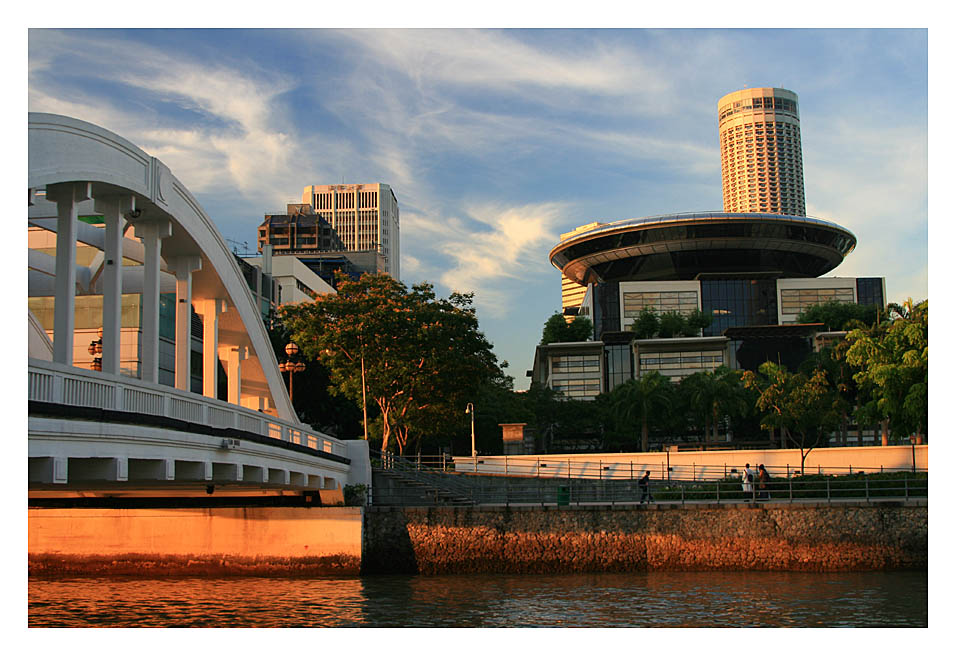 Sonnenuntergang am Boat Quay