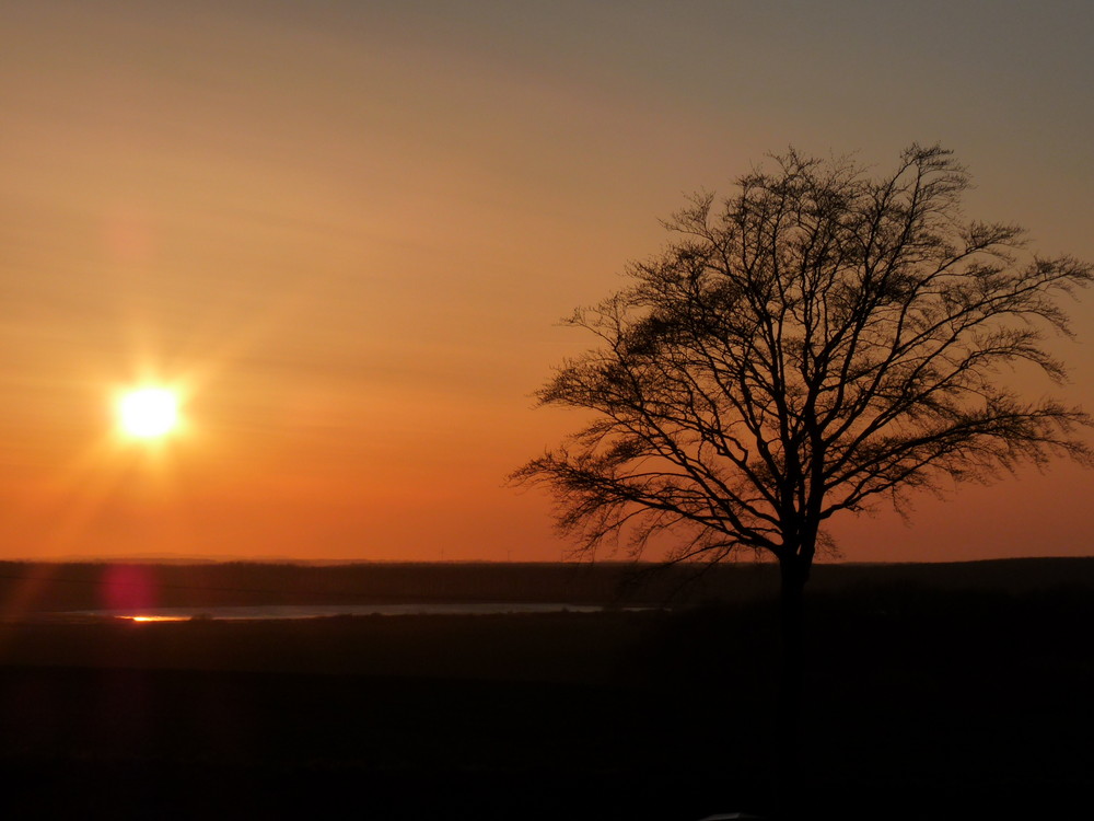 Sonnenuntergang am Bobbiner Berg