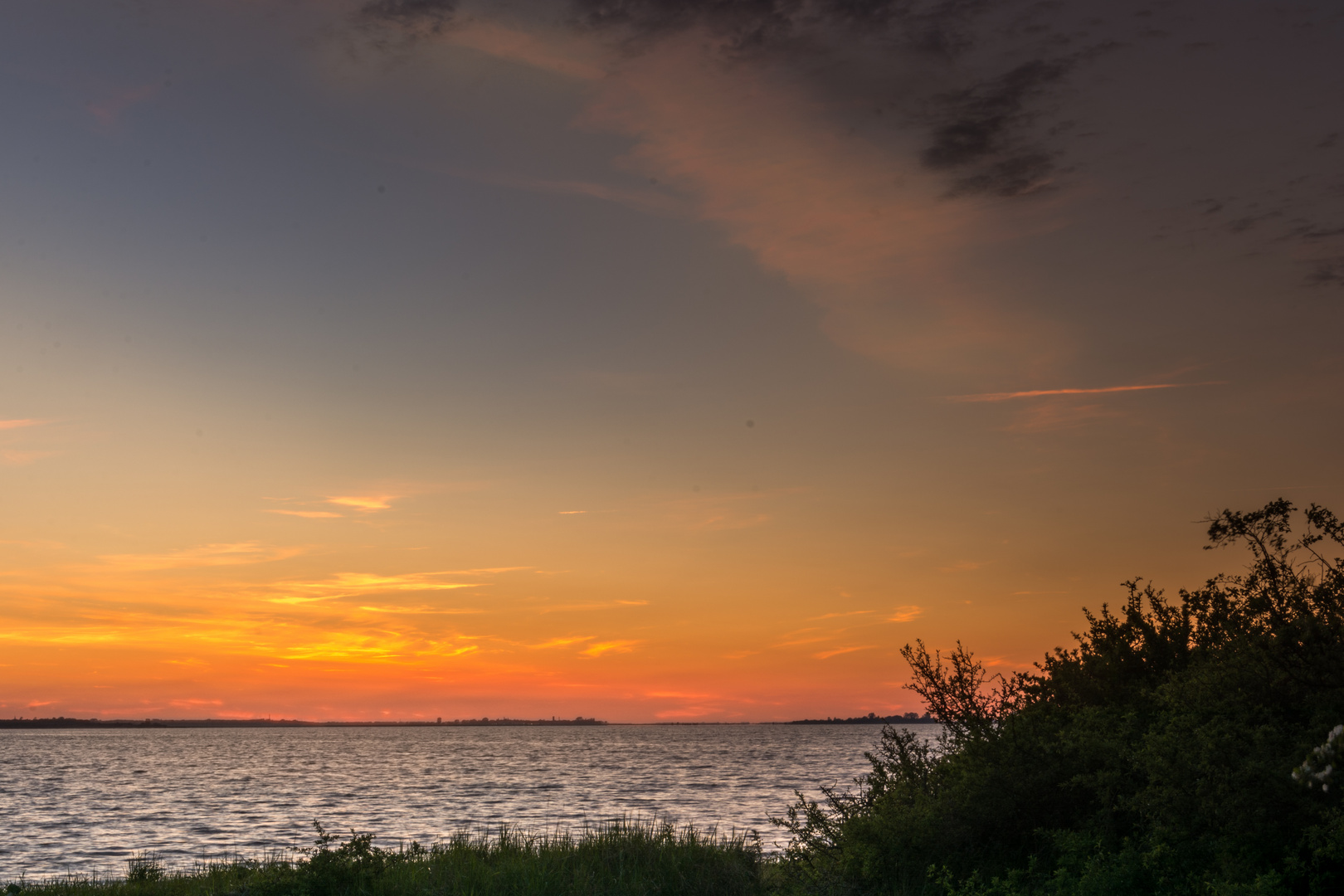  Sonnenuntergang am Bodden