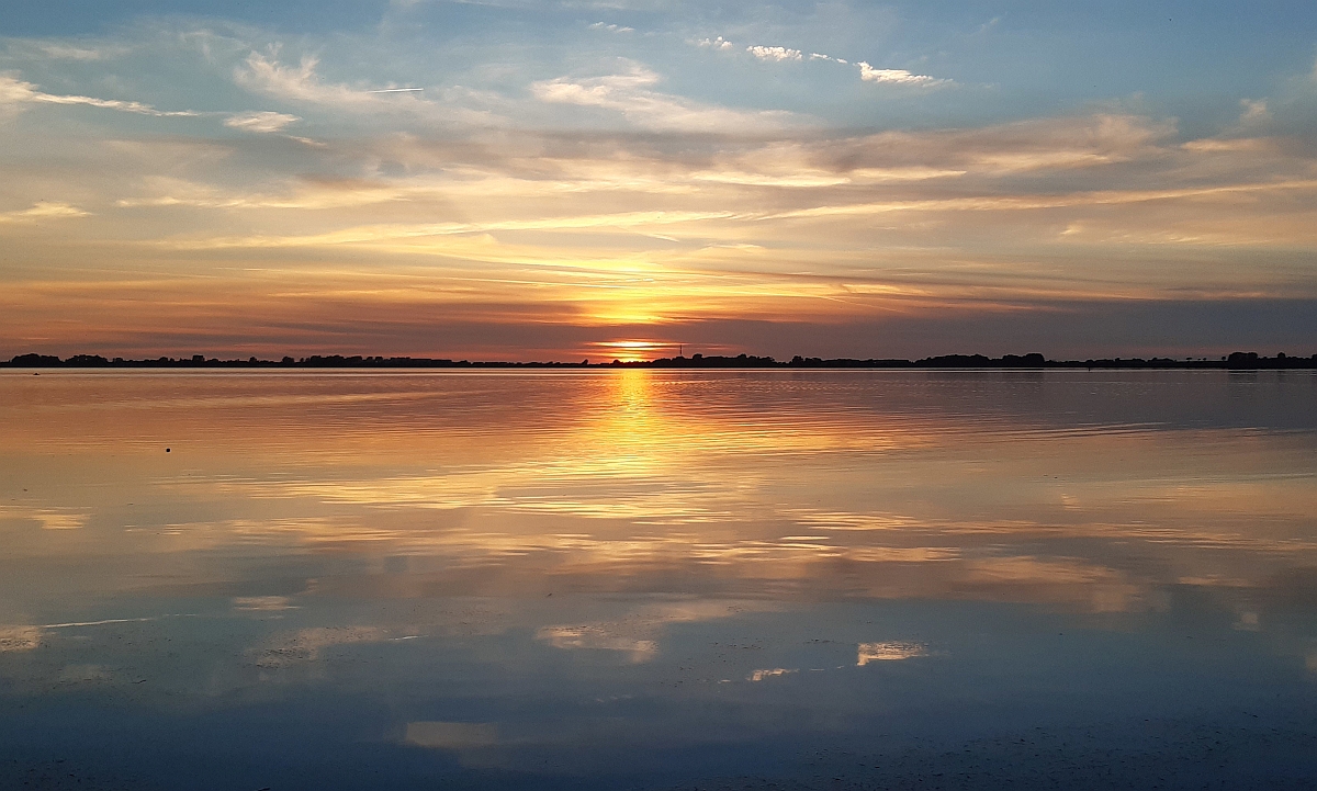 Sonnenuntergang am Bodden