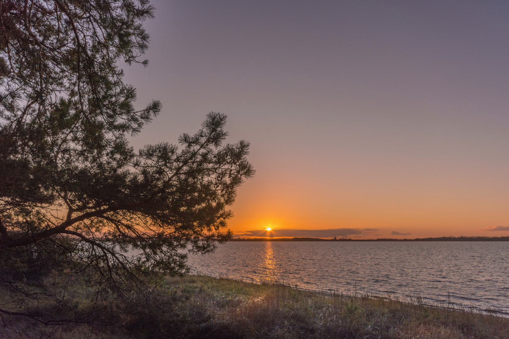 Sonnenuntergang am Bodden