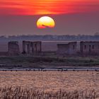 Sonnenuntergang am Bodden vor Zingst.