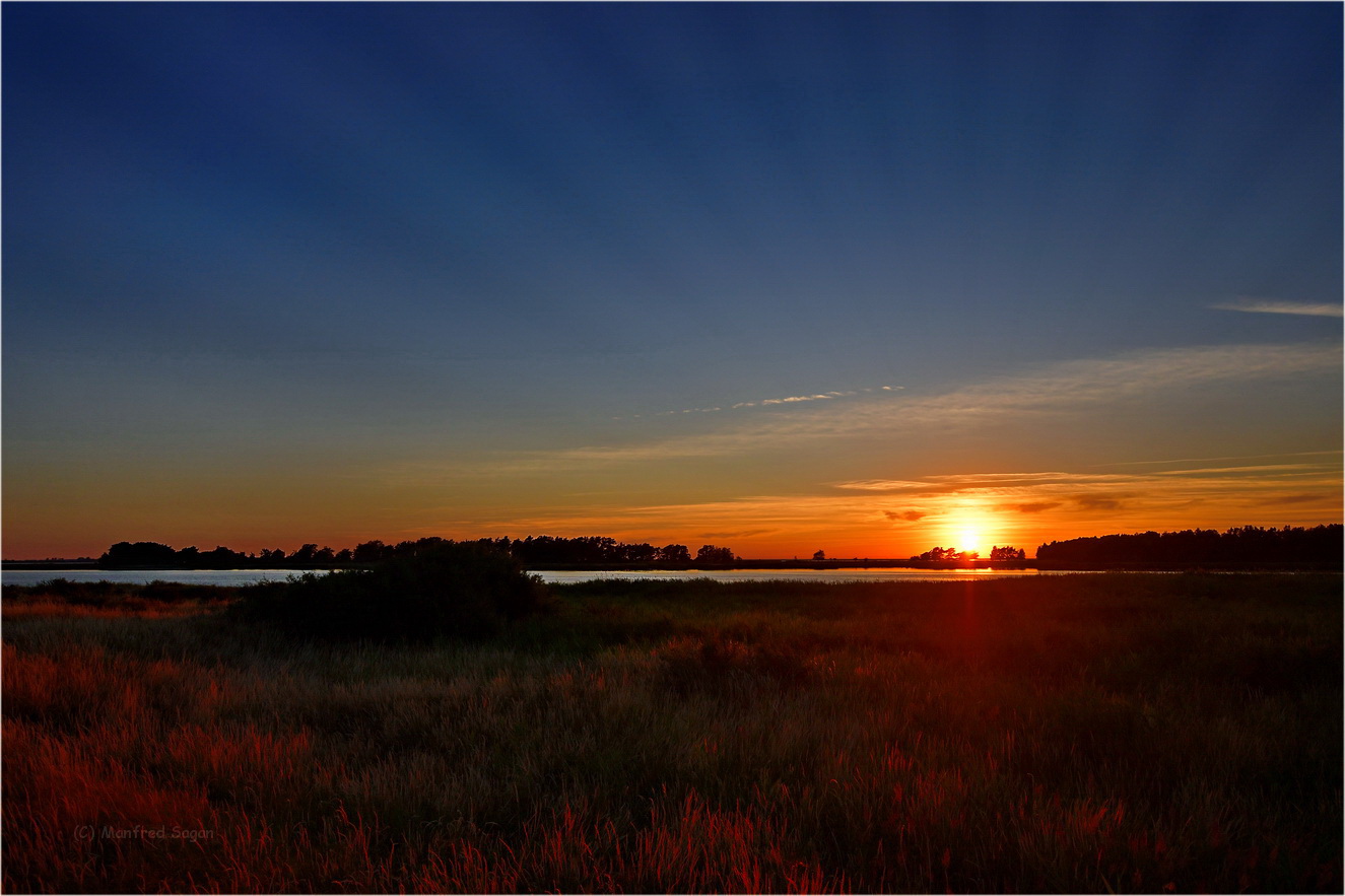 Sonnenuntergang am Bodden/Vorpommern