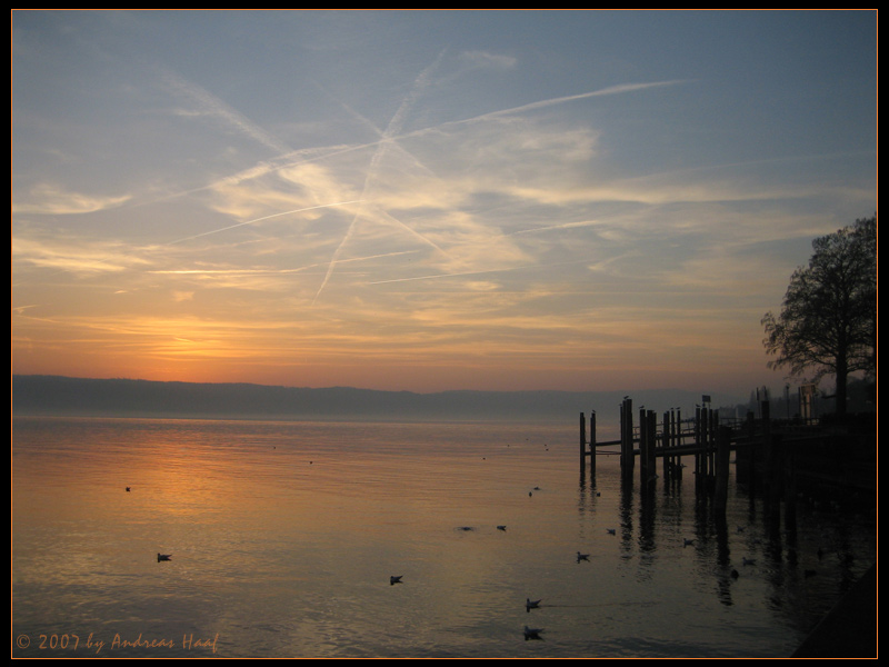 + Sonnenuntergang am Bodensee +