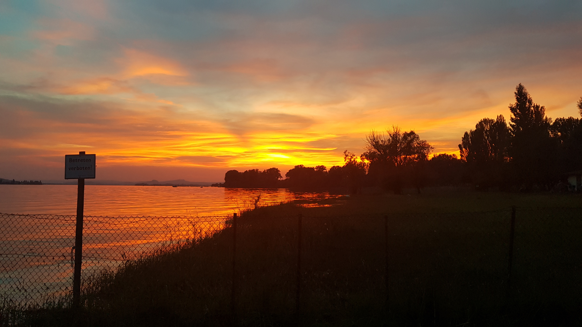 Sonnenuntergang am Bodensee 