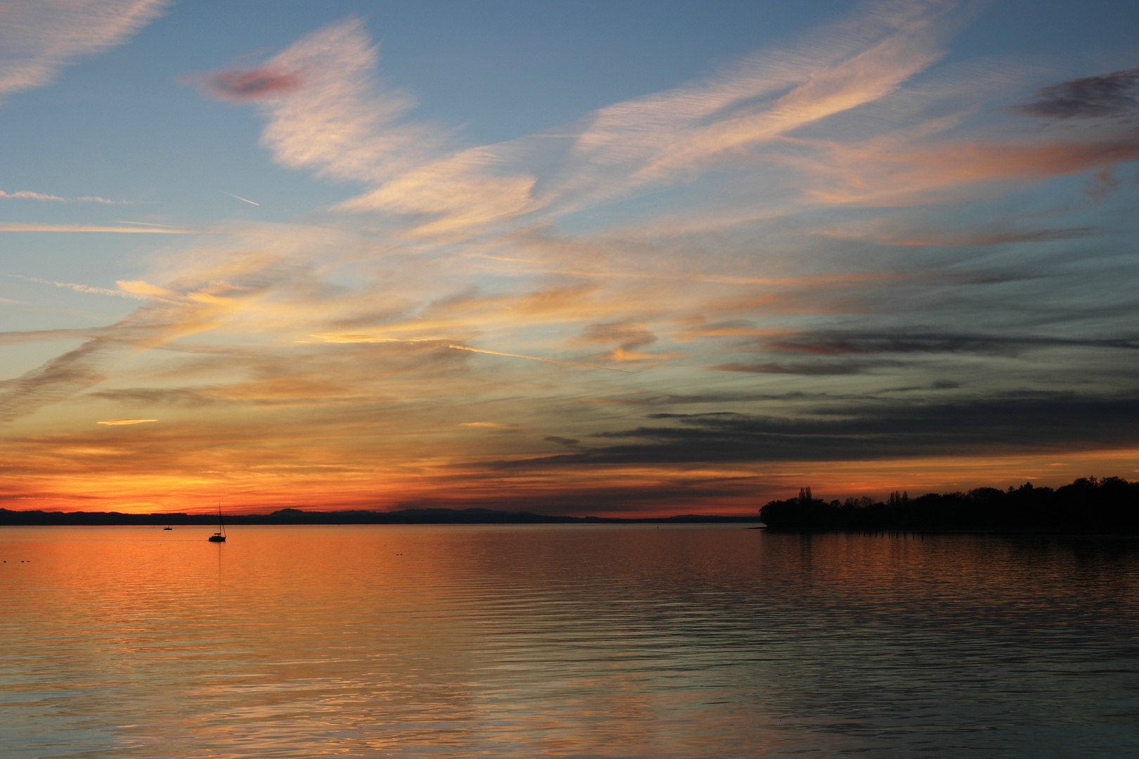 Sonnenuntergang am Bodensee