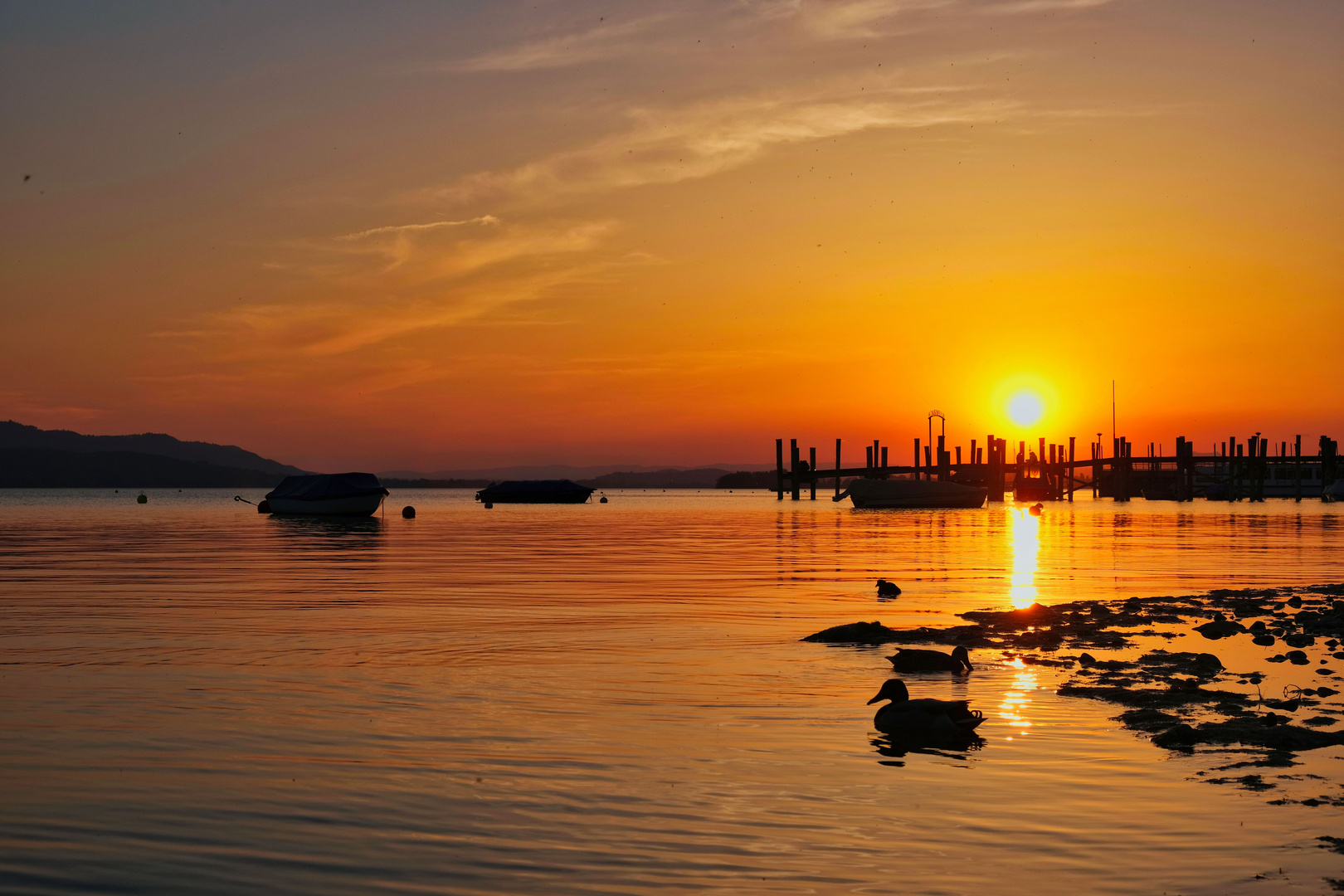 Sonnenuntergang am Bodensee