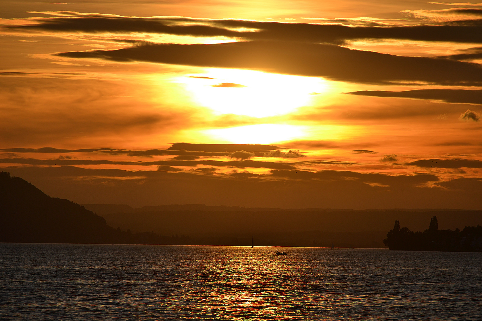 Sonnenuntergang am Bodensee