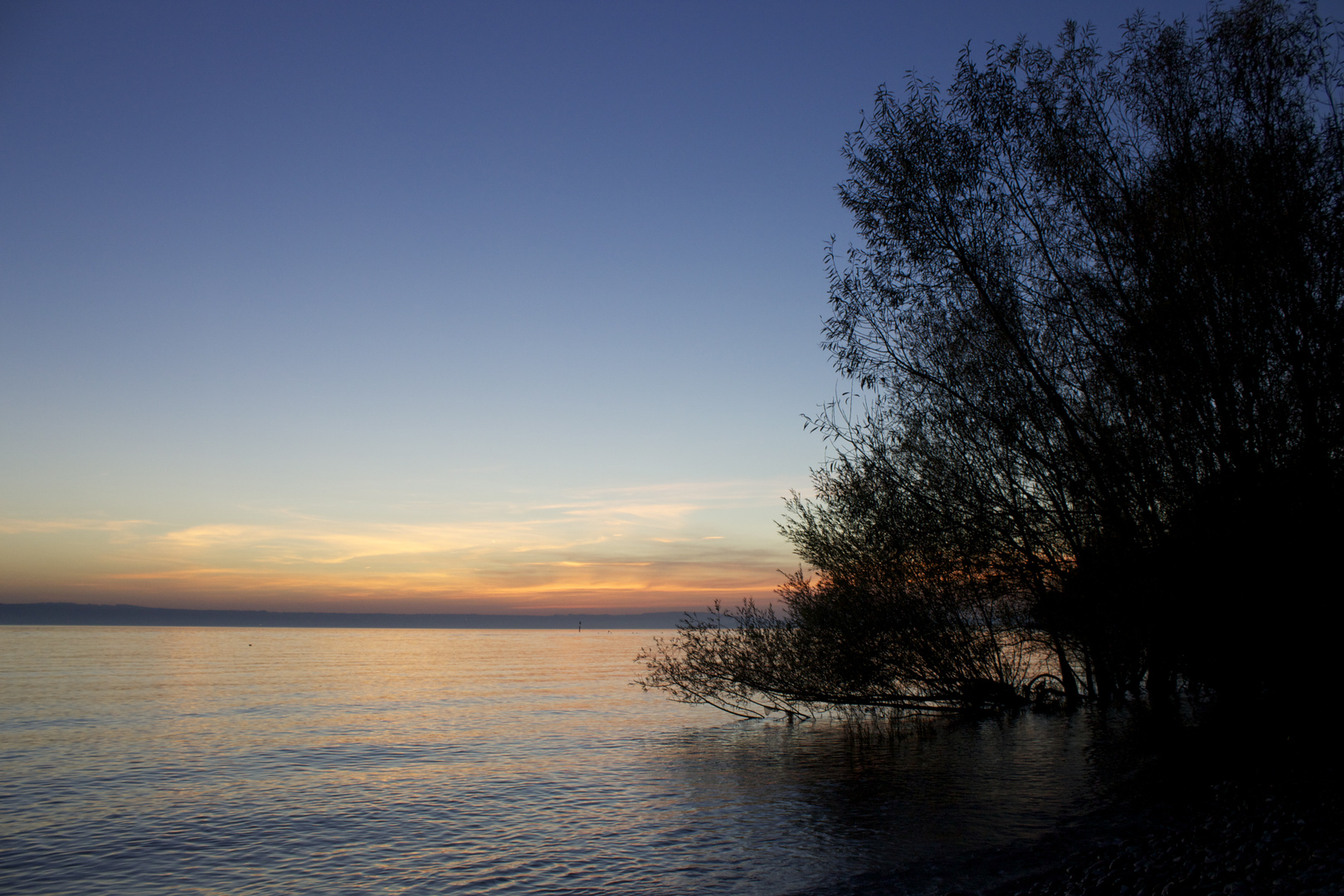 Sonnenuntergang am Bodensee (bei Hagnau)