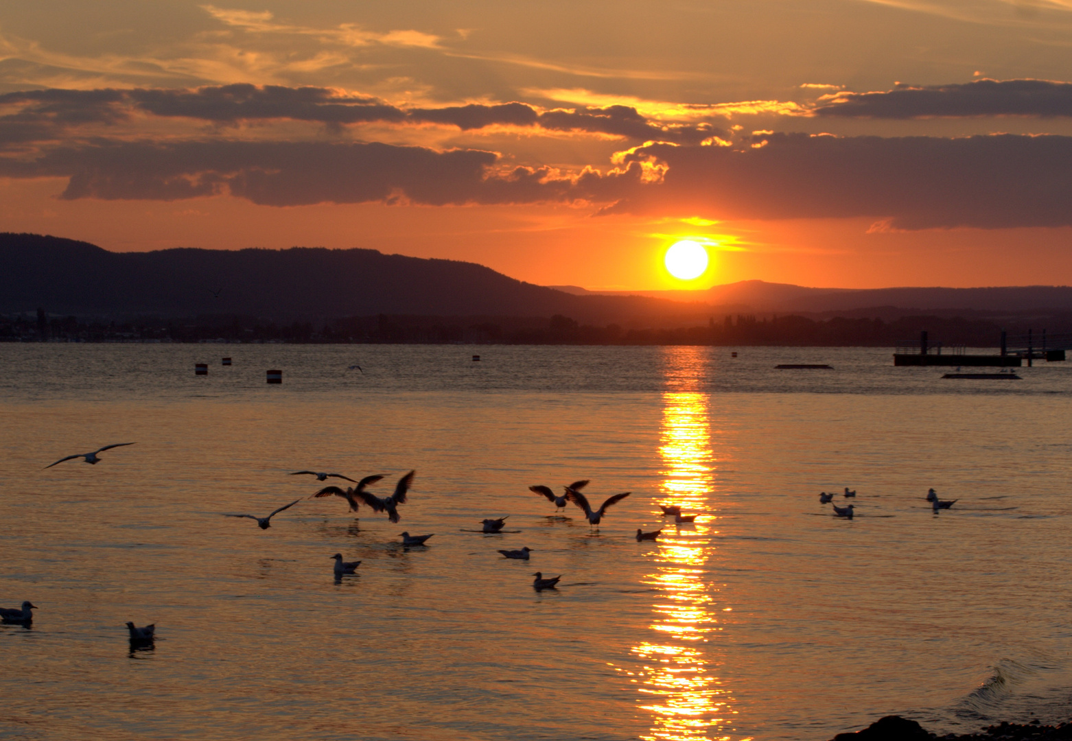 Sonnenuntergang am Bodensee