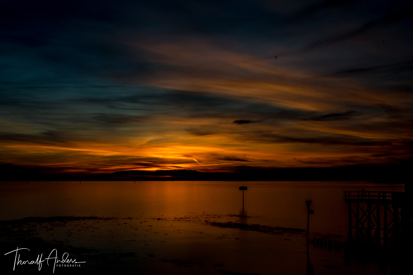 Sonnenuntergang am Bodensee, Oktober 2020