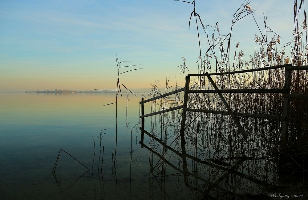 Sonnenuntergang am Bodensee/Untersee