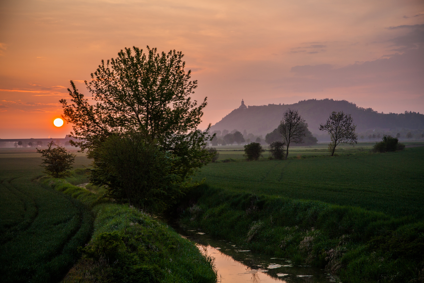 Sonnenuntergang am Bogenberg