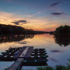 Sonnenuntergang am Bootssteg