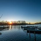 Sonnenuntergang am Bootssteg