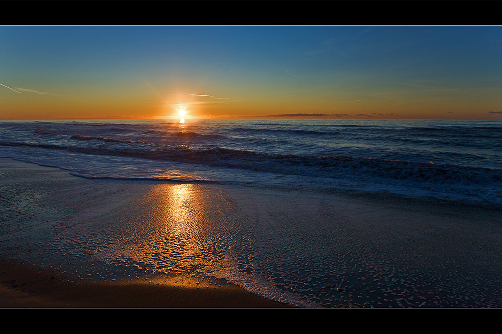 Sonnenuntergang am Bovbjerg Strand DK