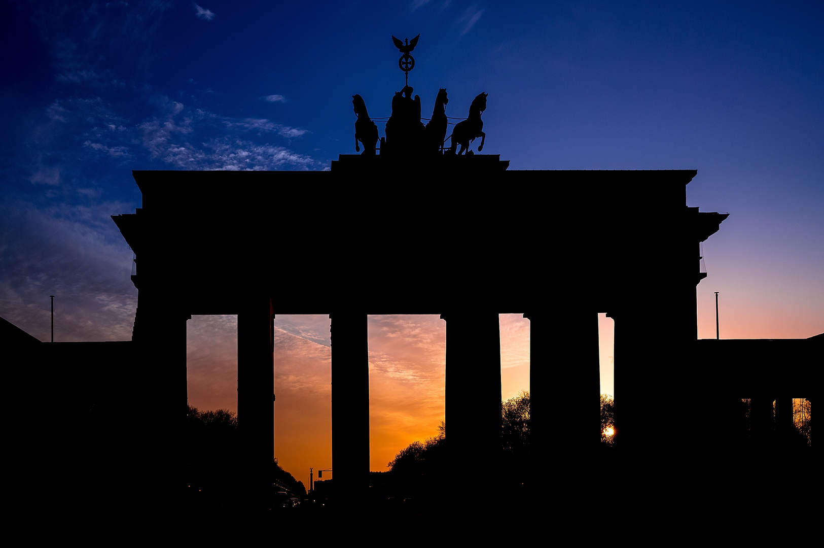 Sonnenuntergang am Brandenburger Tor