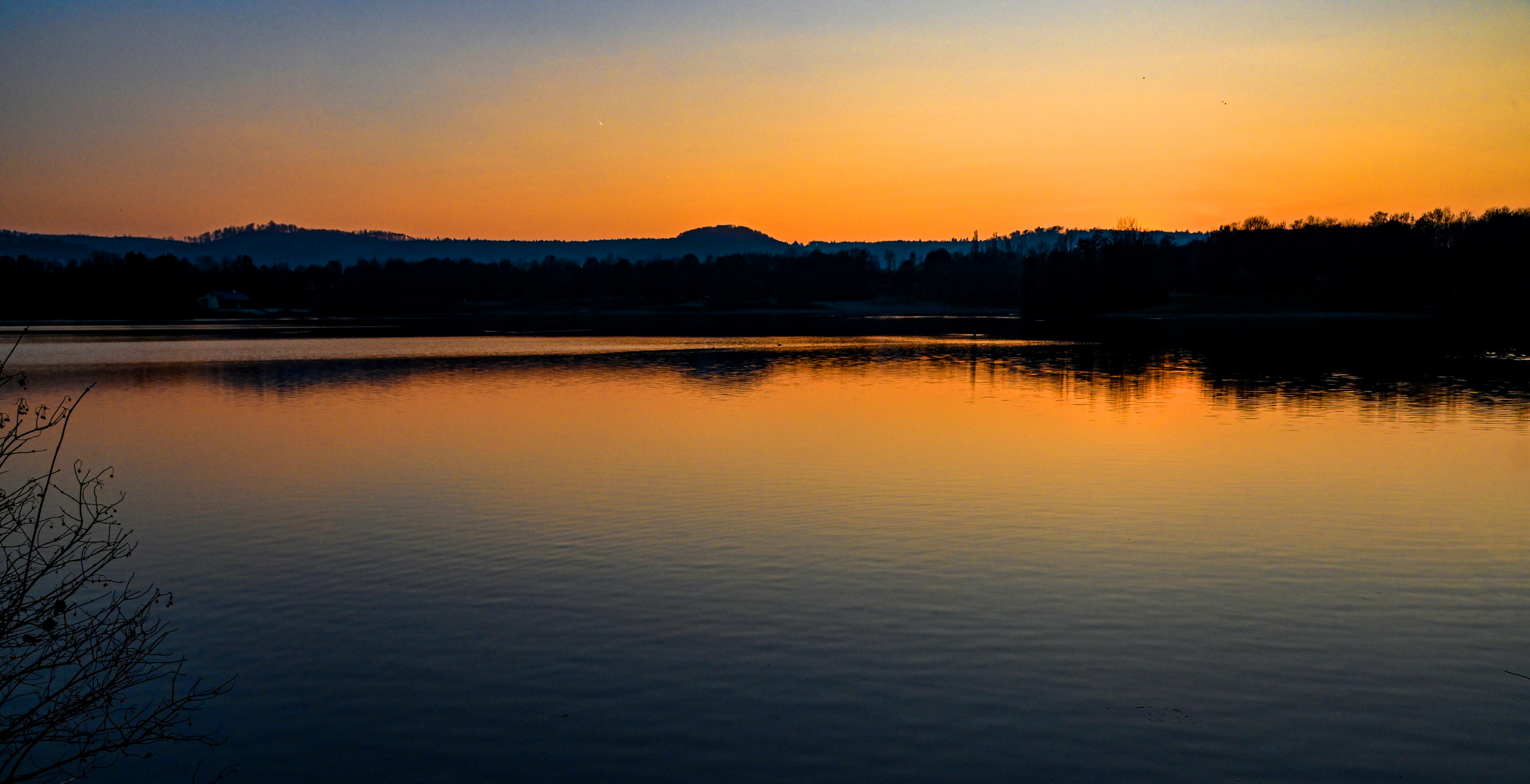 Sonnenuntergang am Breitenauer See