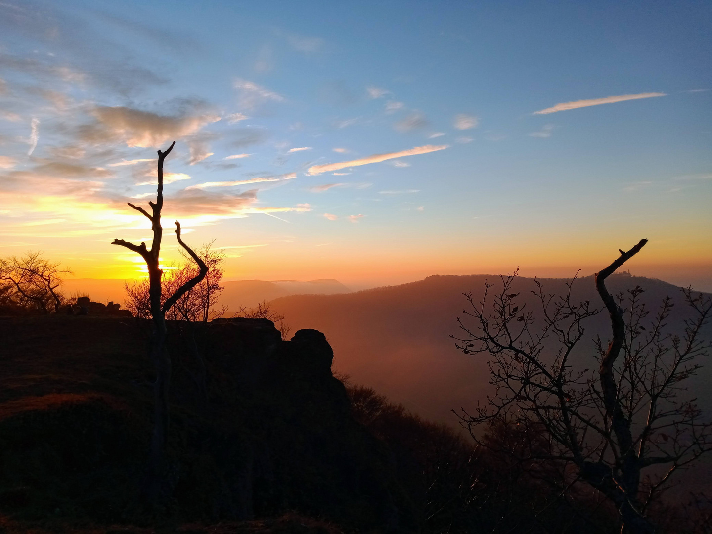 Sonnenuntergang am Breitenstein