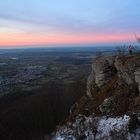 Sonnenuntergang am Breitenstein bei Ochsenwang, Schwäbische Alb