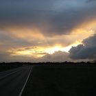 Sonnenuntergang am Bremer Flughafen