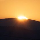 Sonnenuntergang am Brocken im Harz