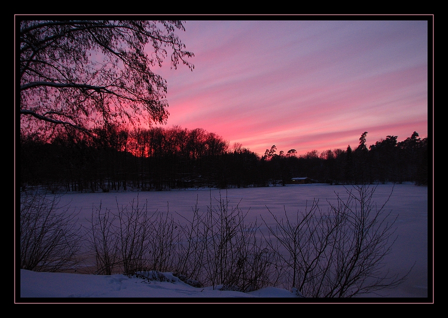 Sonnenuntergang am Brückweiher