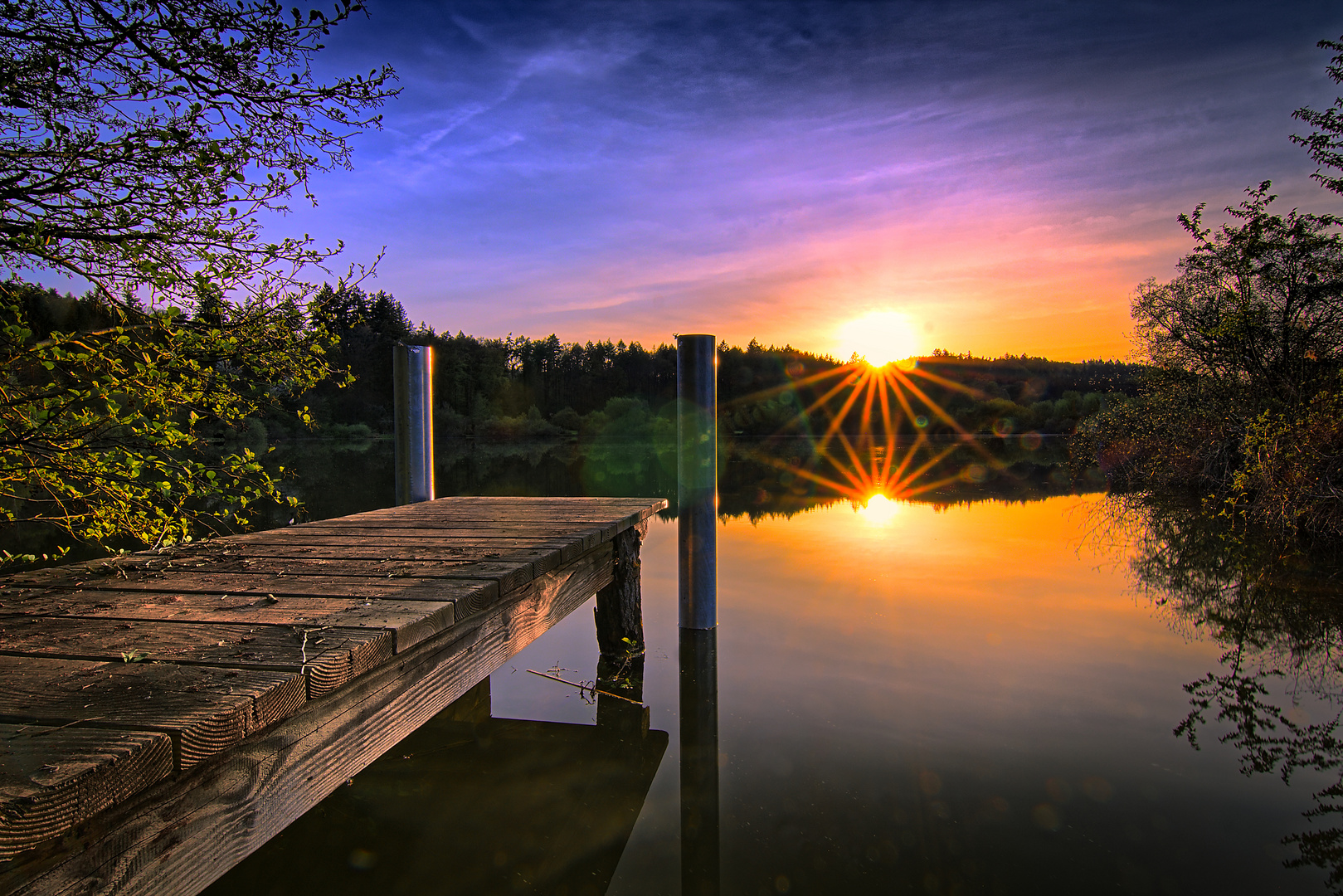 Sonnenuntergang am Buchensee